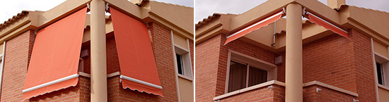 Instalacion de toldos verticales stor en Lleida.