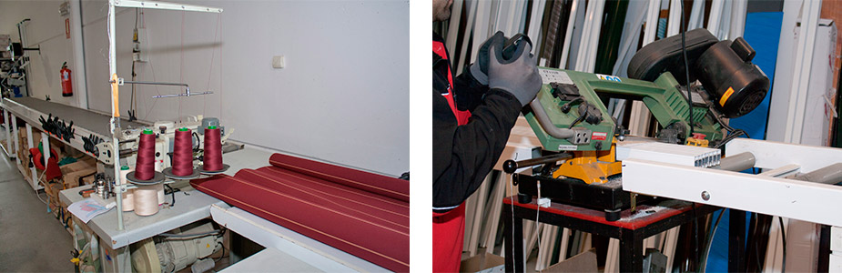 Fabricacion de toldos en Badajoz.