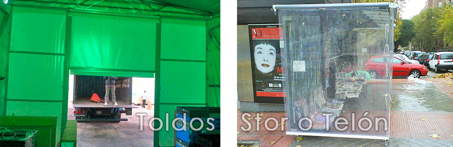 Instalacion de toldos de telon o stor en Soria.