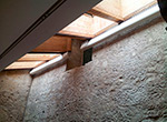 Instalación de Pérgola de Madera pared - portería en Madrid.